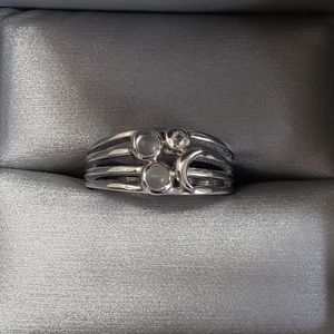 925 Rainbow Moonstone Ring
